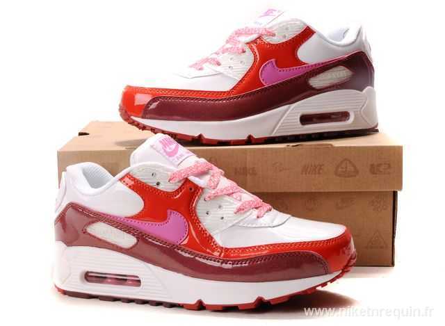 blanc et rouge air max 90 chaussures Nike (2)